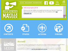 Tablet Screenshot of mavillemavoix.com